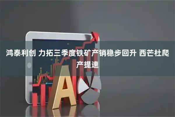鸿泰利创 力拓三季度铁矿产销稳步回升 西芒杜爬产提速